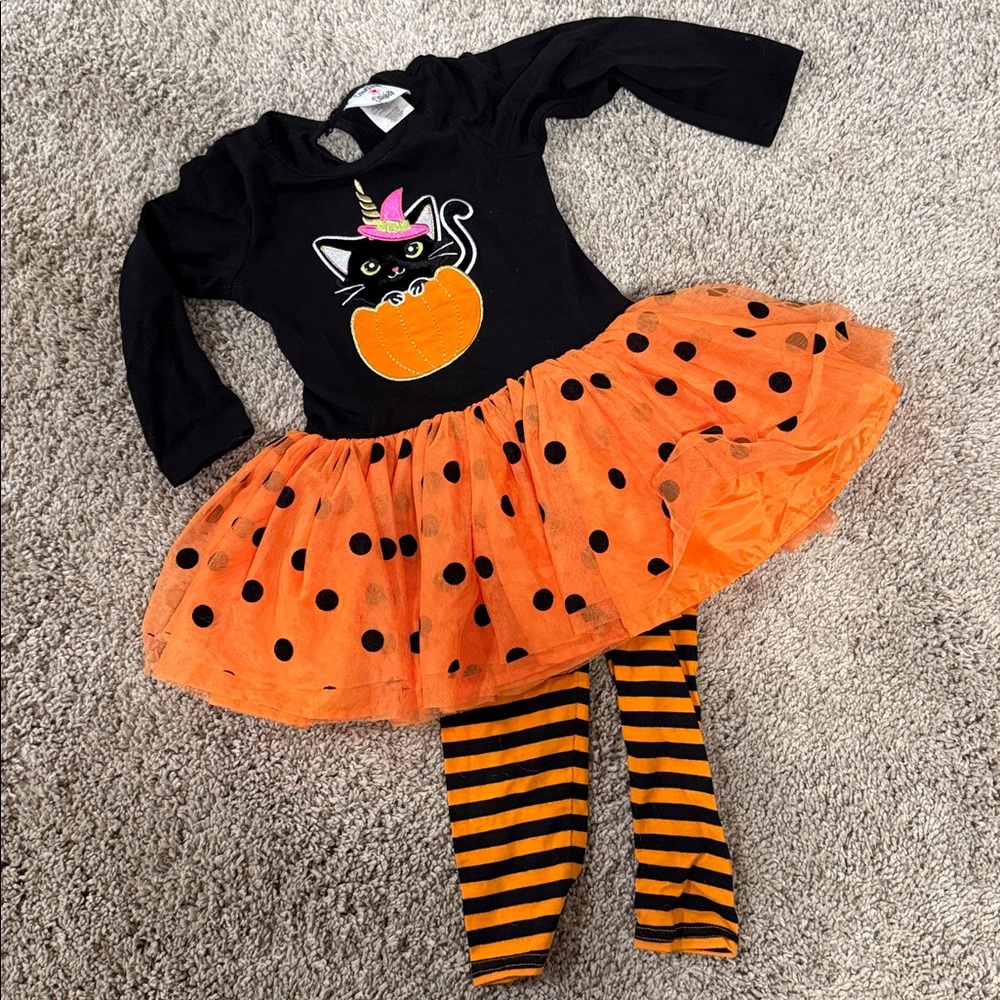 Black and Orange Halloween Dress
